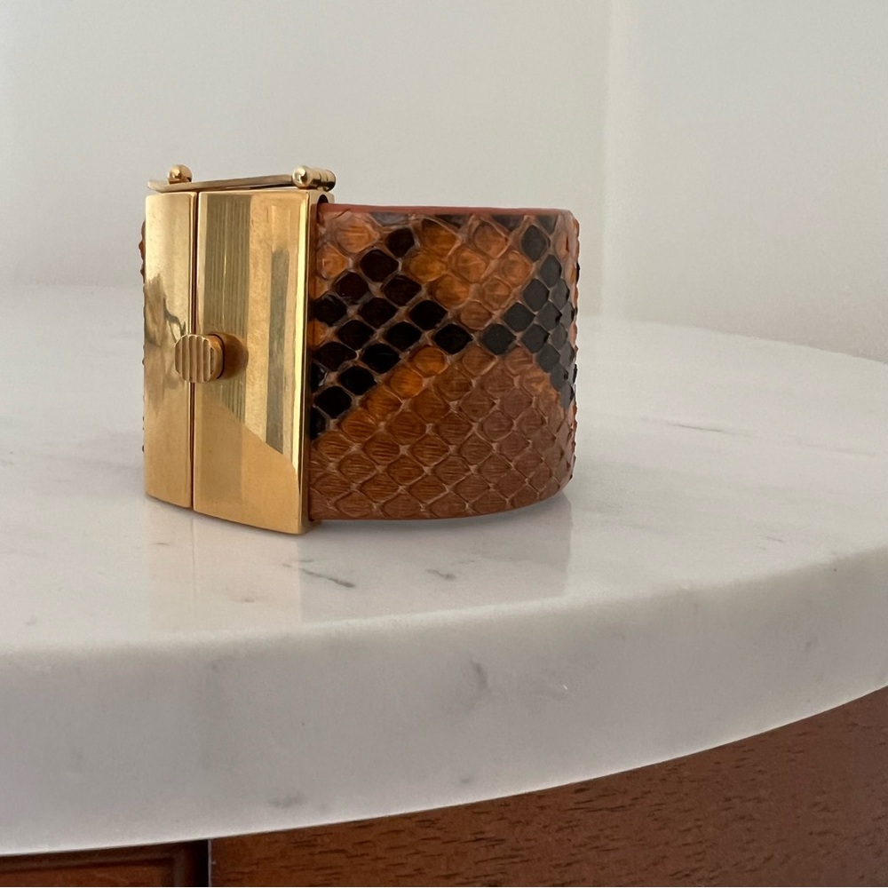 CELINE Snakeskin Cuff Bracelet